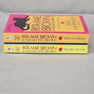 LOT 2 Rita Mae Brown and Sneaky Pie Brown Paperback Mystery Series Books 19,20